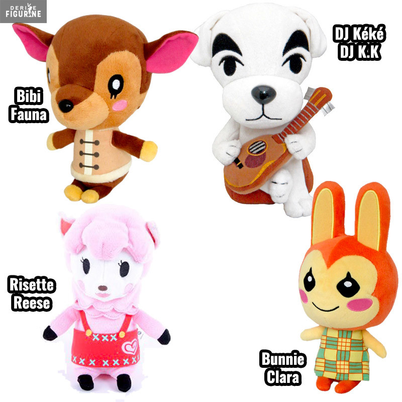 Peluche Bibi, Clara, Risette ou DJ Kéké - Animal Crossing - Little Buddy  Toys