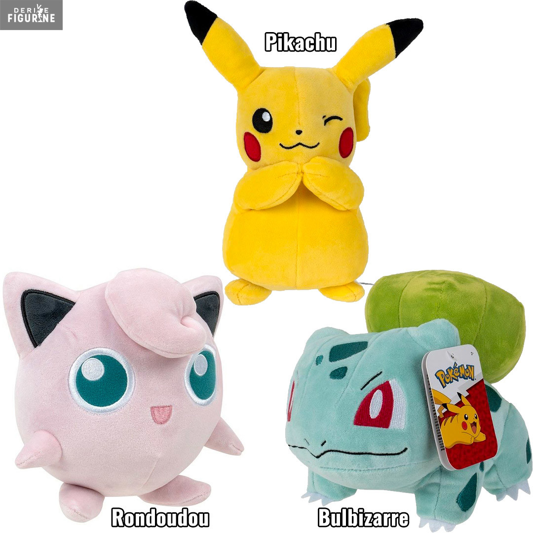 Pokémon - Peluche Bulbizarre, Pikachu, ou Rondoudou