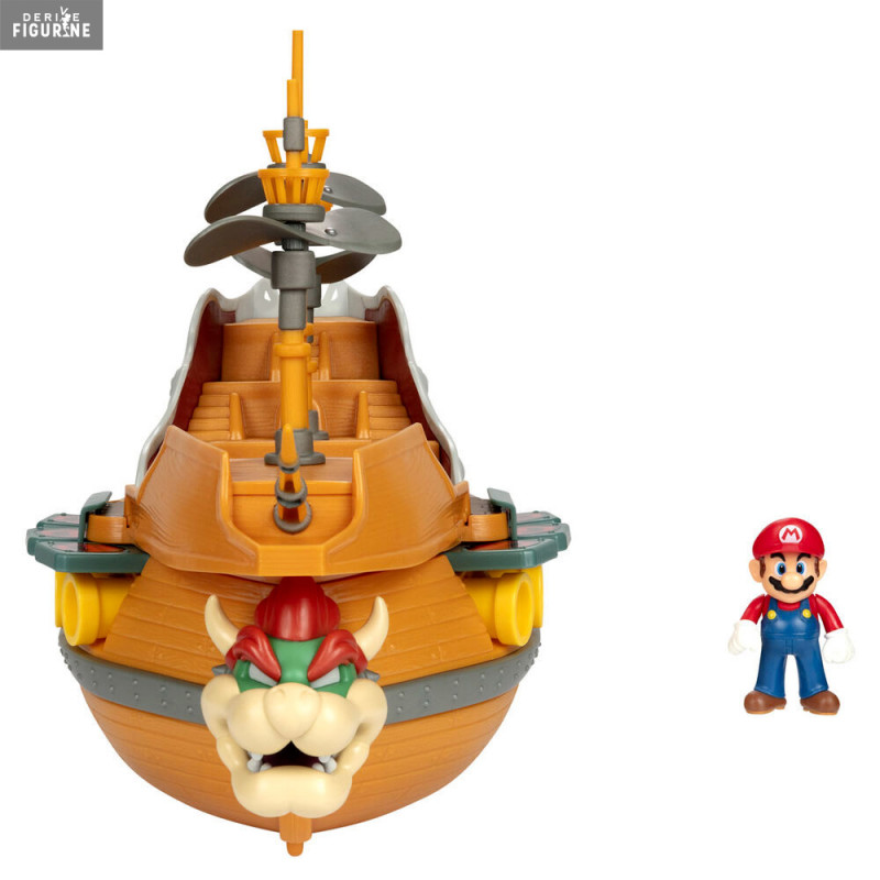 Figurine Deluxe Aeronave Bowser, playset Deluxe - Nintendo Super Mario -  Jakks Pacific