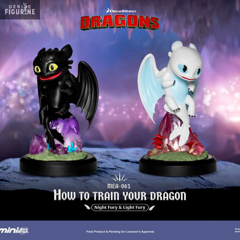 Pack 2 figurines Krokmou & Light Fury, Mini Egg Attack - Dragons - Beast  Kingdom