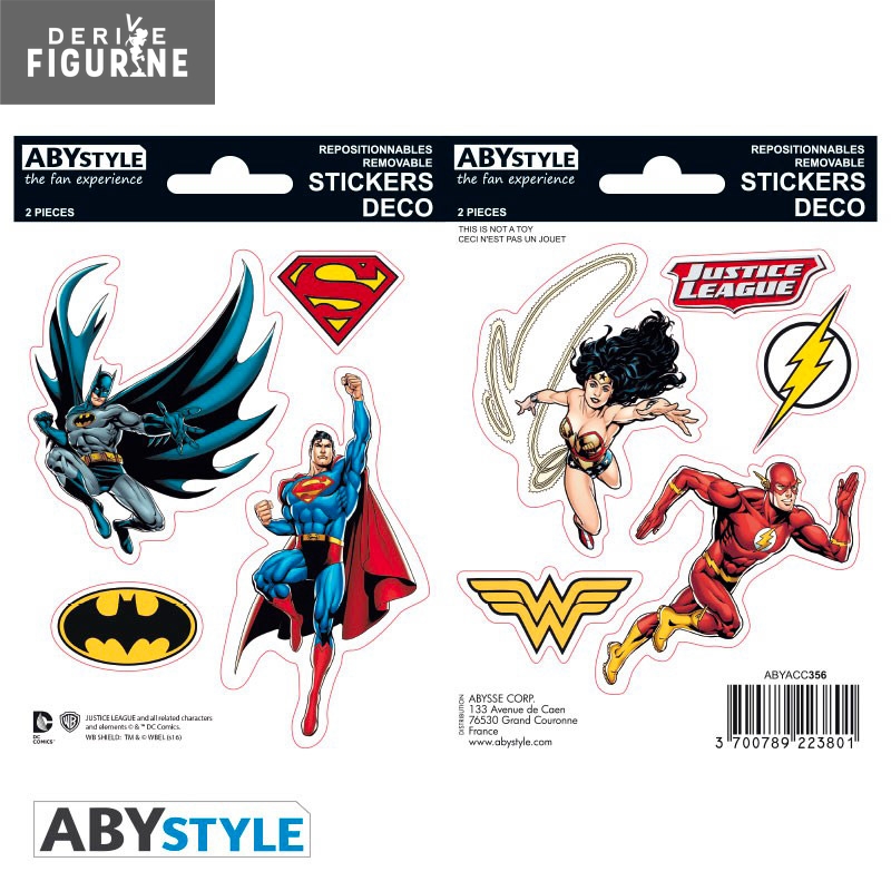 Justice league DC Comics mini removable stickers - The Heroes