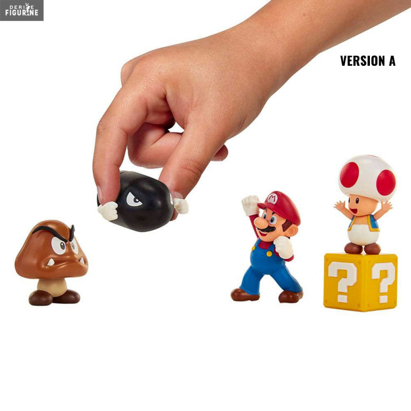 Coffret 5 Figurines super Mario odyssey, goomba,mario,bullet
