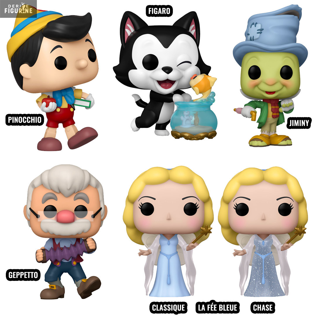 Pinocchio, Jiminy, Figaro, Geppetto or Blue Fairy figure, Pop! - Disney -  Funko